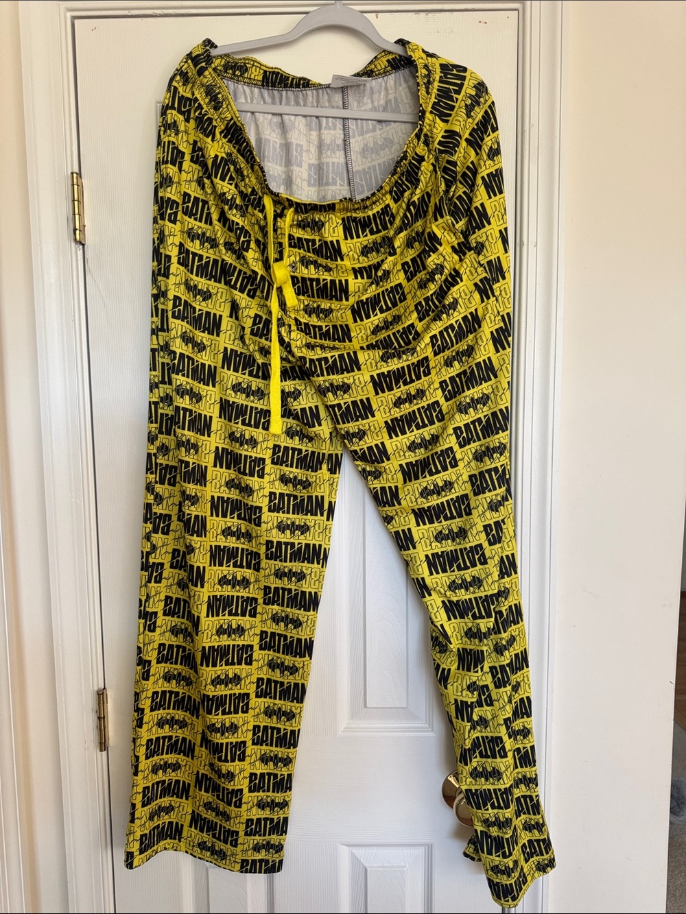 Batman Yellow and Black Logo Lounge Pants